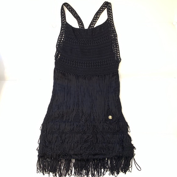 Roberto Cavalli Dresses & Skirts - ROBERTO CAVALLI Fringe Open Back Dress Sz 40